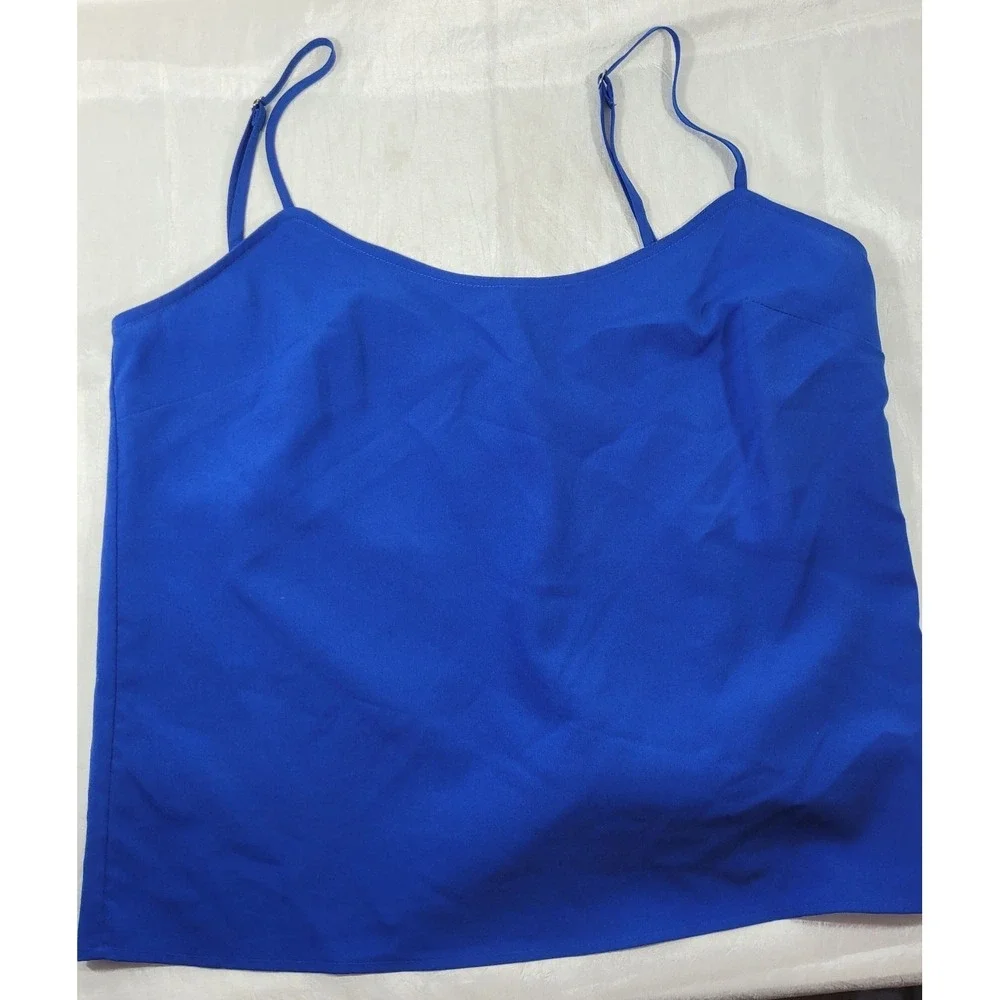 Sandro Paris Women's Sheer Sleeveless Top w/ Silk Cami - Blue - Sz 1 (US 4) - Picture 4 of 7